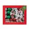 Glitzhome® 160 Pack Whimsical Red & Green Deluxe Boxed Shatterproof Ornaments